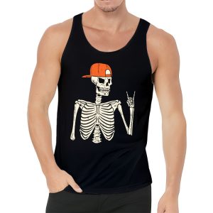 Rocker Skeleton Hand Rock On Costume Funny Halloween Gifts Tank Top 3 1