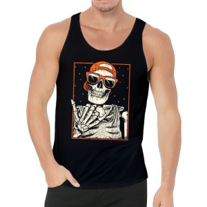 Rocker Skeleton Hand Rock On Costume Funny Halloween Gifts Tank Top 3