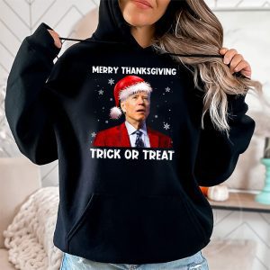 Santa Biden Merry Thanksgiving Trick Or Treat Christmas meme Hoodie 2 3