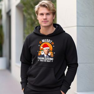 Santa Biden Merry Thanksgiving Trick Or Treat Christmas meme Hoodie 3 2