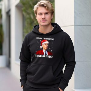 Santa Biden Merry Thanksgiving Trick Or Treat Christmas meme Hoodie 3 3