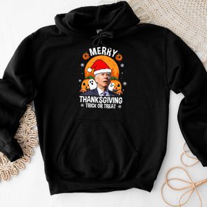 Funny Christmas Shirts Santa Biden Merry Thanksgiving Trick Or Treat Hoodie