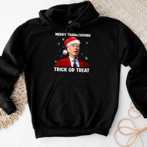 Santa Biden Merry Thanksgiving Trick Or Treat Christmas meme Hoodie