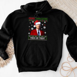 Funny Christmas Shirts Santa Biden Merry Thanksgiving Trick Or Treat Hoodie
