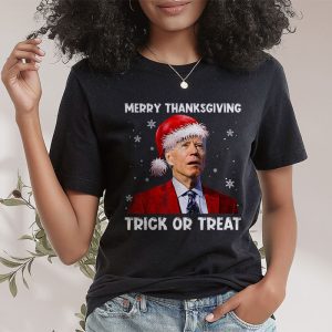 Santa Biden Merry Thanksgiving Trick Or Treat Christmas meme T Shirt 2 3