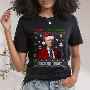 Santa Biden Merry Thanksgiving Trick Or Treat Christmas meme T Shirt 2 4