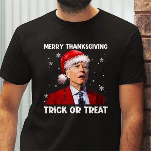 Santa Biden Merry Thanksgiving Trick Or Treat Christmas meme T Shirt 3 3