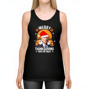 Santa Biden Merry Thanksgiving Trick Or Treat Christmas meme Tank Top 2 2