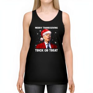 Santa Biden Merry Thanksgiving Trick Or Treat Christmas meme Tank Top 2 3