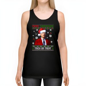 Santa Biden Merry Thanksgiving Trick Or Treat Christmas meme Tank Top 2 4