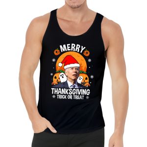 Santa Biden Merry Thanksgiving Trick Or Treat Christmas meme Tank Top 3 2