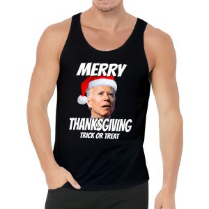 Santa Biden Merry Thanksgiving Trick Or Treat Christmas meme Tank Top 3