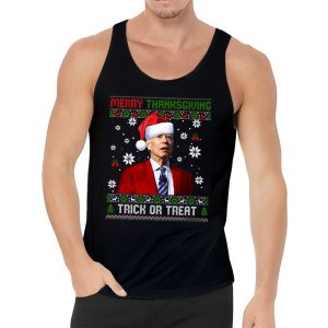 Santa Biden Merry Thanksgiving Trick Or Treat Christmas meme Tank Top 3 4