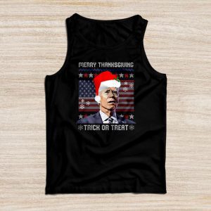 Funny Christmas Shirts Santa Biden Merry Thanksgiving Trick Or Treat Tank Top