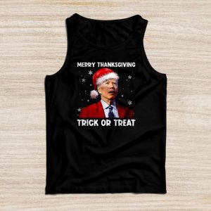 Funny Christmas Shirts Santa Biden Merry Thanksgiving Trick Or Treat Tank Top