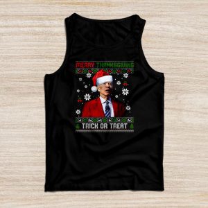 Funny Christmas Shirts Santa Biden Merry Thanksgiving Trick Or Treat Tank Top