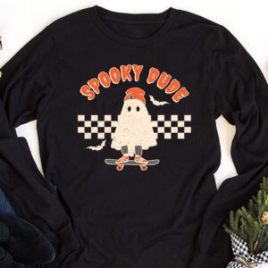 Skateboard Boo Spooky Jack O Lantern Halloween Costumes Boys Longsleeve Tee 1