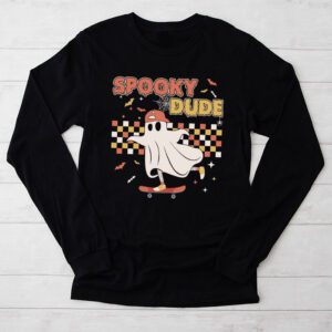Skateboard Boo Spooky Jack O Lantern Halloween Costumes Boys Longsleeve Tee 2 1