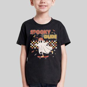 Skateboard Boo Spooky Jack O Lantern Halloween Costumes Boys T Shirt 1 1