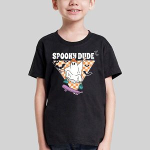 Skateboard Boo Spooky Jack O Lantern Halloween Costumes Boys T Shirt 1 3