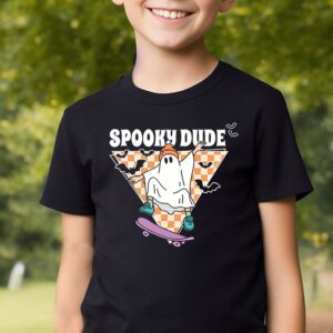 Skateboard Boo Spooky Jack O Lantern Halloween Costumes Boys T Shirt 2 3