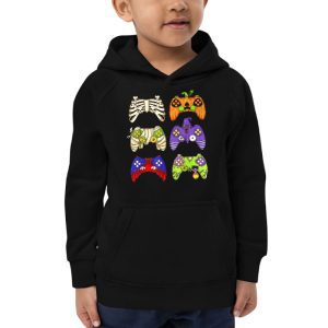 Skeleton Zombie Gaming Controllers Halloween For Gamer Boys Hoodie 2