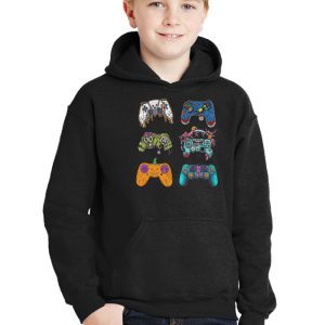 Skeleton Zombie Gaming Controllers Halloween For Gamer Boys Hoodie 3 2