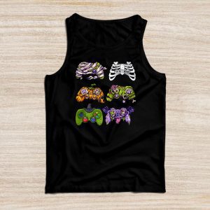 Skeleton Zombie Gaming Controllers Halloween For Gamer Boys Tank Top