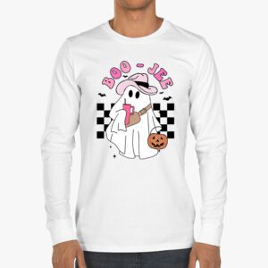 Spooky Season Cute Ghost Halloween Costume Boujee Boo Jee Longsleeve Tee 3 3