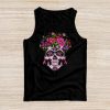 Sugar Skull Pink Ribbon Calavera Breast Cancer Awareness Tank Top