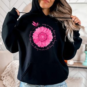 Sunflower Breast Cancer Awareness Pink Ribbon In October Hoodie 2 3