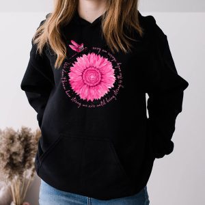 Sunflower Breast Cancer Awareness Pink Ribbon In October Hoodie 3 3