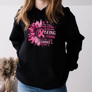 Sunflower Breast Cancer Awareness Pink Ribbon In October Hoodie 3