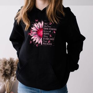 Sunflower Breast Cancer Awareness Pink Ribbon In October Hoodie 3 4