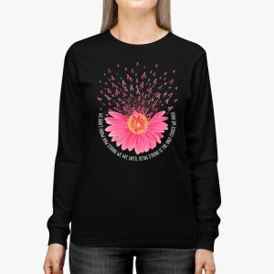 Sunflower Breast Cancer Awareness Pink Ribbon In October Longsleeve Tee 3 1