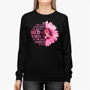 Sunflower Breast Cancer Awareness Pink Ribbon In October Longsleeve Tee 3 2