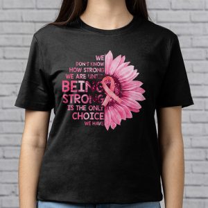 Sunflower Breast Cancer Awareness Pink Ribbon In October T Shirt 3 2