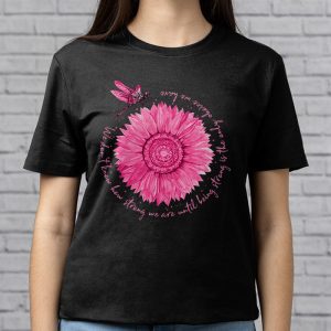 Sunflower Breast Cancer Awareness Pink Ribbon In October T Shirt 3 3