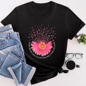 Pink Breast Cancer Shirts Until Being Strong Flower Pink Ribbon T-Shirt