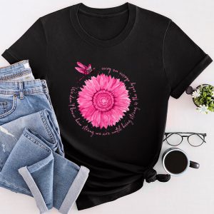 Sunflower Breast Cancer Awareness Pink Ribbon In October T-Shirt