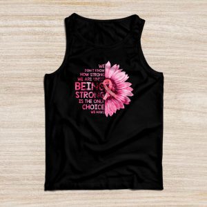 Sunflower Breast Cancer Awareness Pink Ribbon In October Tank Top