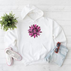 Sunflower Pink Breast Cancer Awareness Women Warrior Hoodie 1 4