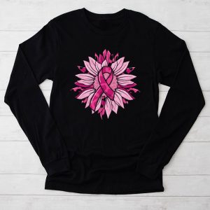 Breast Cancer Shirt Designs Sunflower Pink Perfect Longsleeve Tee