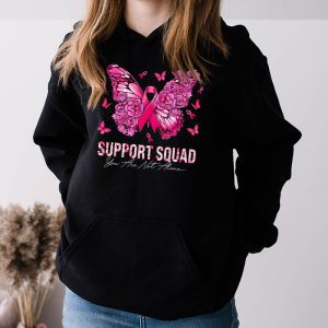 Support Squad Breast Cancer Awareness Pink Ribbon Butterfly Hoodie 3 1