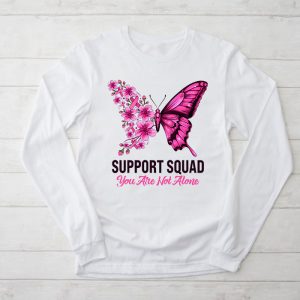 Support Squad Breast Cancer Awareness Pink Ribbon Butterfly Longsleeve Tee 2 9