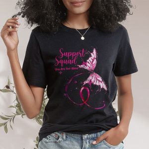 Support Squad Breast Cancer Awareness Pink Ribbon Butterfly T Shirt 2 3