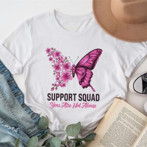 Support Squad Breast Cancer Awareness Pink Ribbon Butterfly T-Shirt