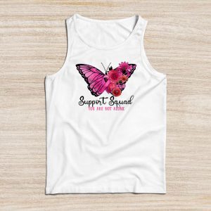 Support Squad Breast Cancer Awareness Pink Ribbon Butterfly Tank Top