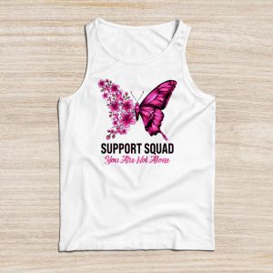 Support Squad Breast Cancer Awareness Pink Ribbon Butterfly Tank Top