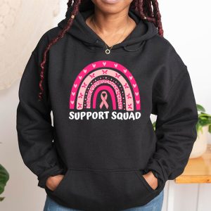 Support Squad Breast Cancer Awareness Survivor Pink Rainbow Hoodie 1 1